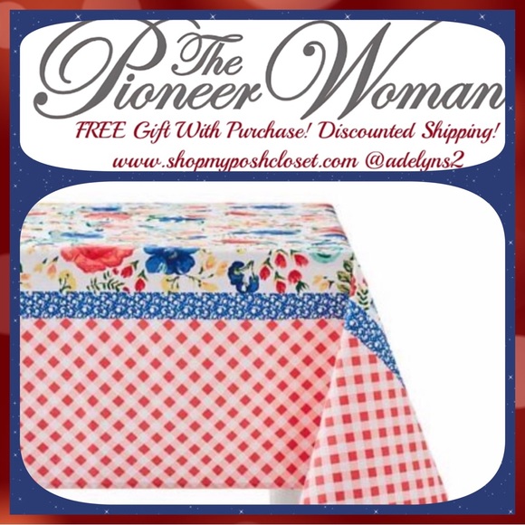 🌺🎁 New The Pioneer Woman Round Fiona Floral Tablecloth, 60” x 84” - Picture 4 of 10